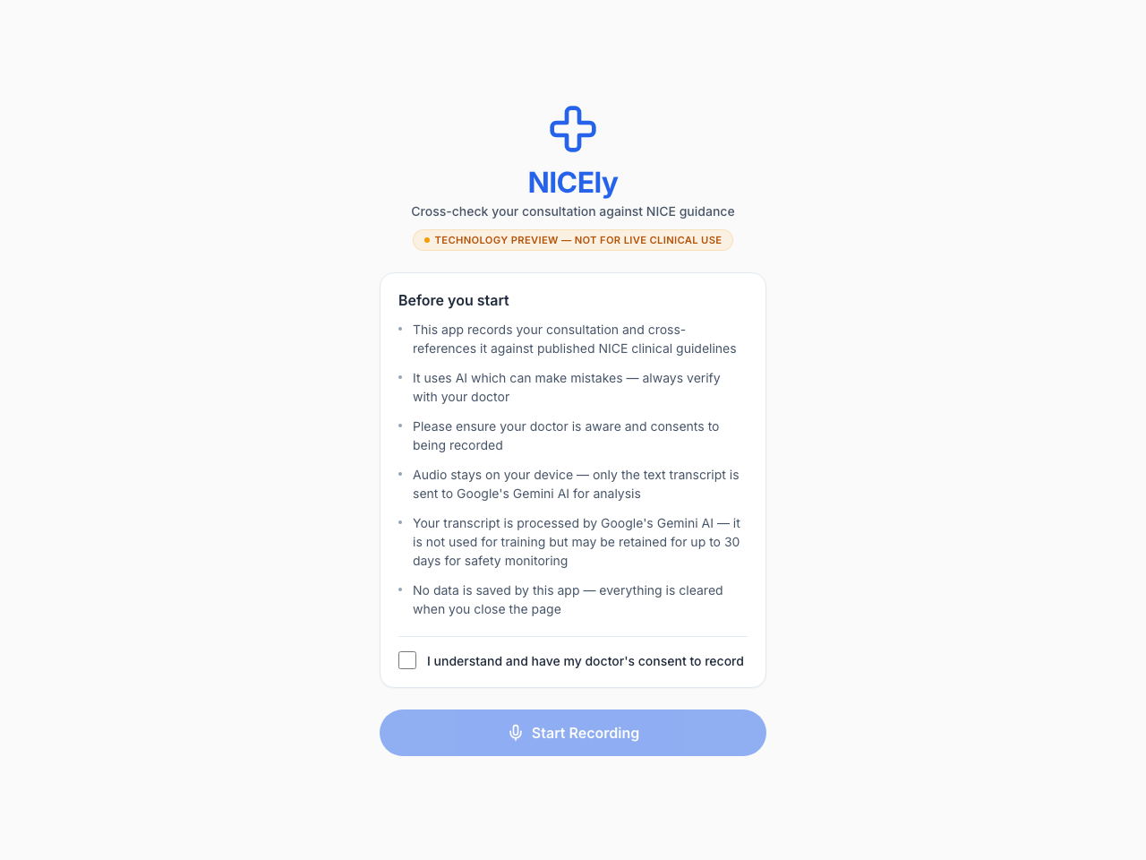 nicely app interface
